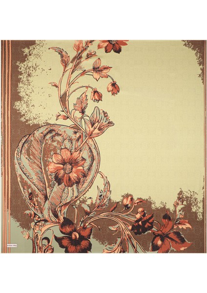 Yeşil Derya Desen Twill Ipek Eşarp modelleri