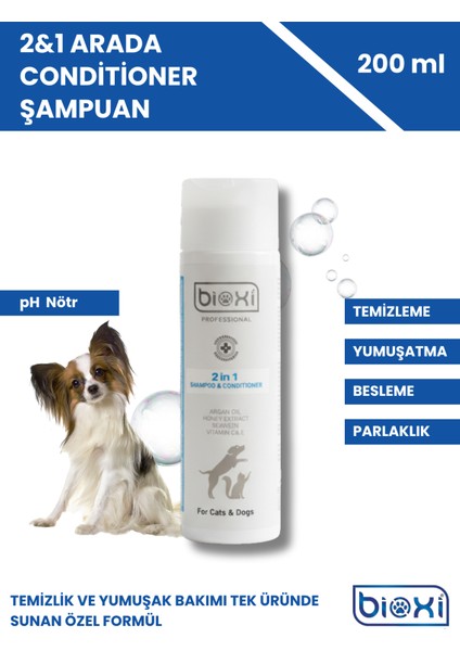 Kedi ve Köpekler Için 2&1 Arada Conditioner Şampuan 200 ml