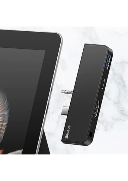 Baseus Multifunctional Hub Surface Go(Type-C+Audio To HD4K+USB3.0+TYPE-C(DATA)+AUDIOK-(1903) modelleri