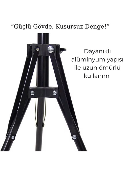 Profesyonel Ayarlanabilir Tripod Işık Standı – Alüminyum Gövde, Katlanabilir ve Evrensel Uyumlu indirimleri