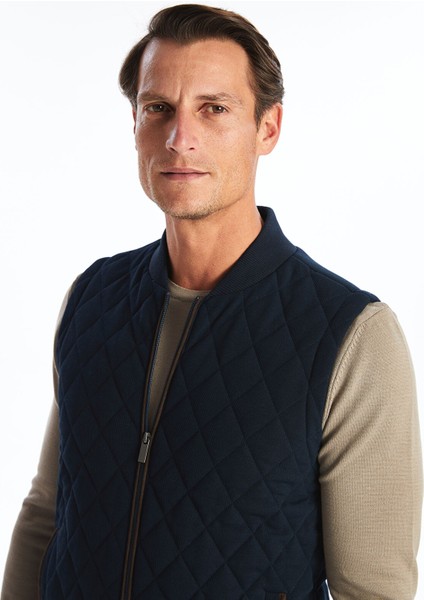 Yeni Sezon Standart Kalıp Dik Yaka Erkek Triko Yelek modelleri