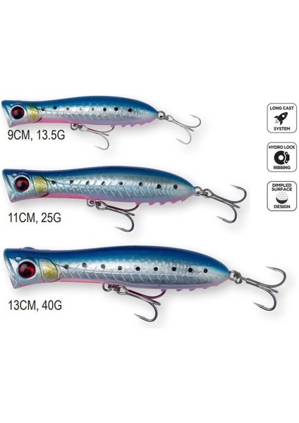 Gravity Popper 11CM 25GR Sahte Balık Pink Belly Sardine modelleri