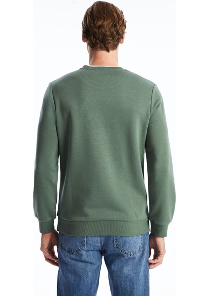 Yeni Sezon Bisiklet Yaka Baskılı Erkek Kalın Sweatshirt fırsatları