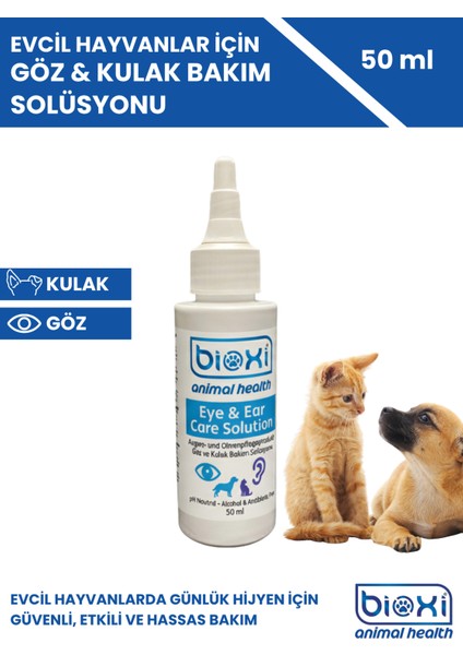 Evcil Hayvanlar Için, Göz, Kulak Bakım Solüsyonu 50 ml
