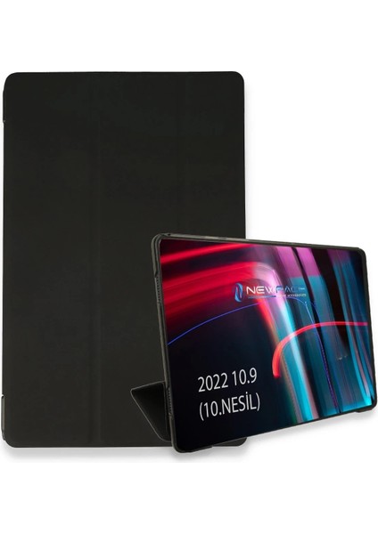 Newface iPad 2022 10.9 (10.nesil) Kılıf Tablet Smart Kılıf - Siyah