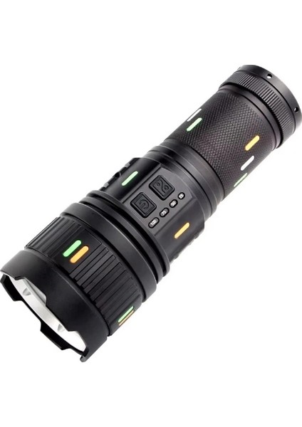 Pro F-3001 Alüminyum Tg LED Güç Göstergeli Type-C Şarjlı El Feneri 100 W modelleri