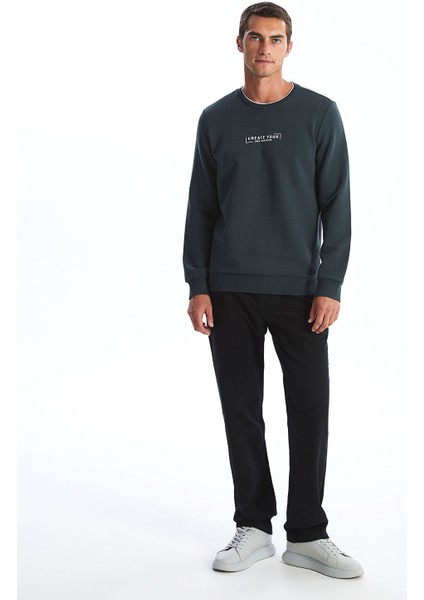 Yeni Sezon Bisiklet Yaka Baskılı Erkek Kalın Sweatshirt fiyatları