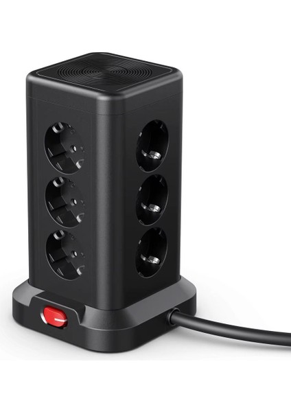 Akım Korumalı Priz Kablosuz Şarj Istasyonu 11X Soket 3x USB 1xtype-C Kablolu Grup Priz Çoğaltıcı fiyatları