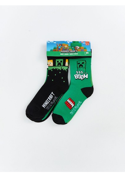 Yeni Sezon Minecraft Baskılı Erkek Çocuk Soket Çorap 5'li fiyatları