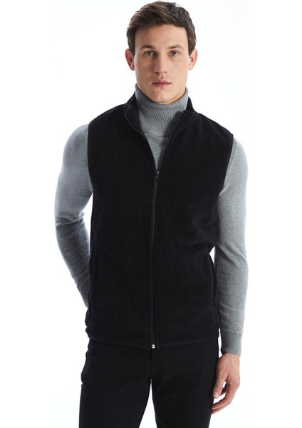 Yeni Sezon Rahat Kalıp Dik Yaka Polar Erkek Yelek