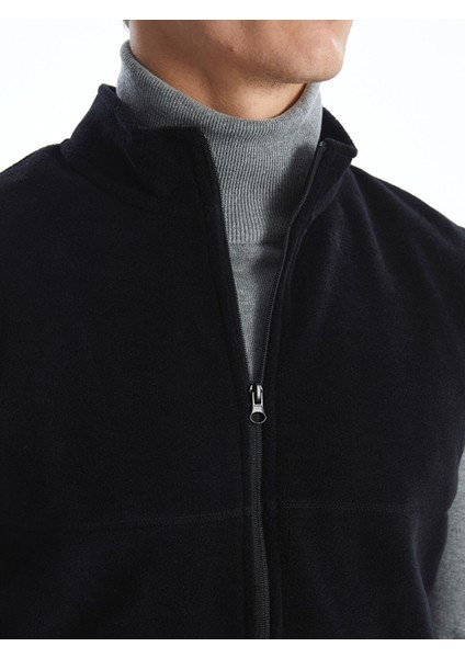 Yeni Sezon Rahat Kalıp Dik Yaka Polar Erkek Yelek modelleri