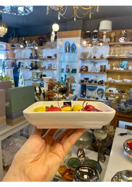 Beyaz Porselen 6'lı Meze/kayık Tabak 16CM fiyatları