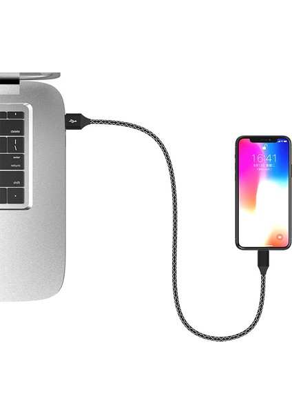 Iphone 14-13-12 11 3.0A Hızlı Halat USB Şarj Kablosu 1MM-(1903) indirimleri