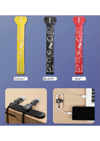 Baseus Cable Fixer Kit Kablo Organizatör Tutucu ve AYRIŞTICI-(1903) indirimleri