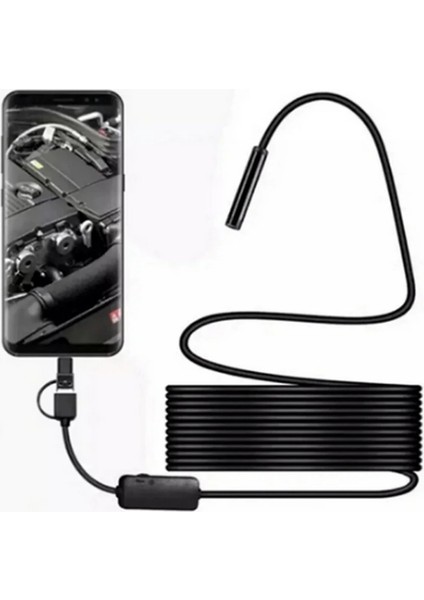 Endoskop Yılan Video Kamera Led’li 5 Metre 7 mm Sert Kablo Yüksek Kaliteli Stereo modelleri