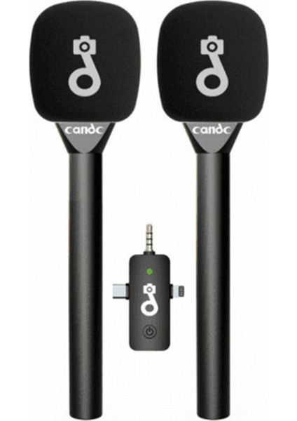 Çift Mikrofonlu Profosyonel Kablosuz Yüksek Kaliteli Ses Kaydı Röportaj Mikrofonu modelleri