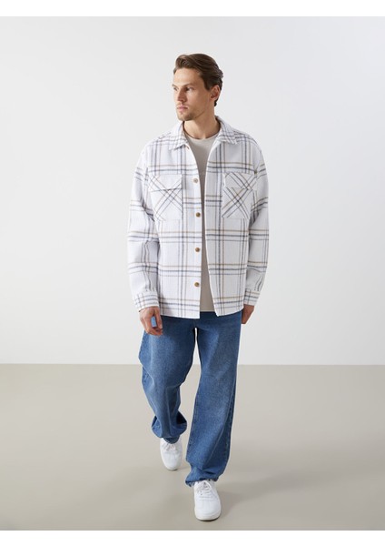 Yeni Sezon Regular Fit Uzun Kollu Ekose Erkek Gömlek Ceket fiyatları