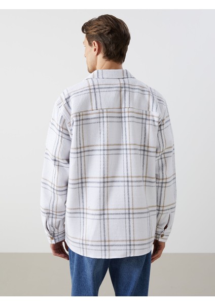 Yeni Sezon Regular Fit Uzun Kollu Ekose Erkek Gömlek Ceket fırsatları