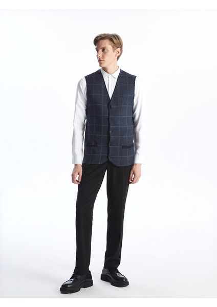 Yeni Sezon Standart Kalıp V Yaka Erkek Triko Yelek modelleri