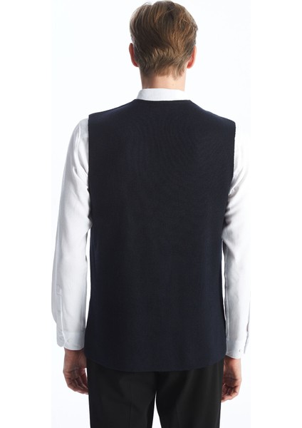 Yeni Sezon Standart Kalıp V Yaka Erkek Triko Yelek indirimleri