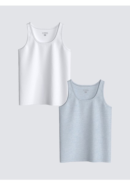 Yeni Sezon Bisiklet Yaka Erkek Çocuk Atlet 2'li