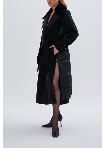 Kadın Tekstil Siyah Mont