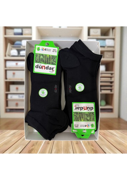 Erkek Bambu Dikişsiz Kokulu Patik Çorap Siyah 6'lı ve 12'li modelleri
