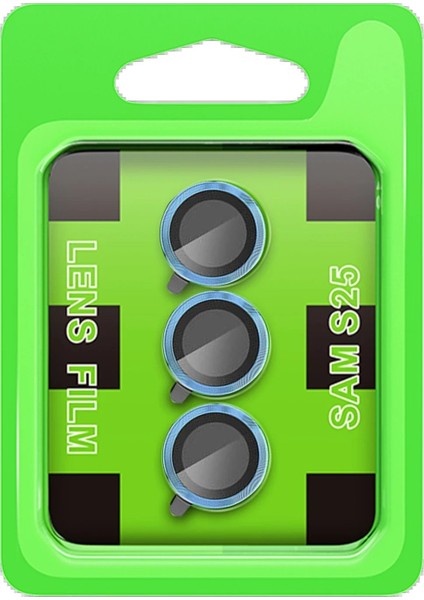 CPT05 Samsung Galaxy S25 Raze Metal Kamera Lens - Mavi