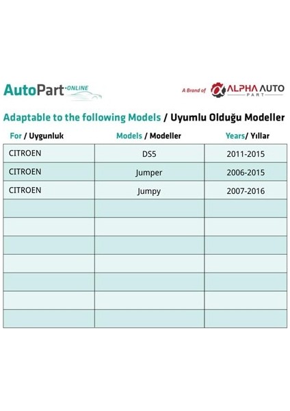 Peugeot, Citroen Için Torx Uyumlu Davlumbaz T30 M6 Vidası