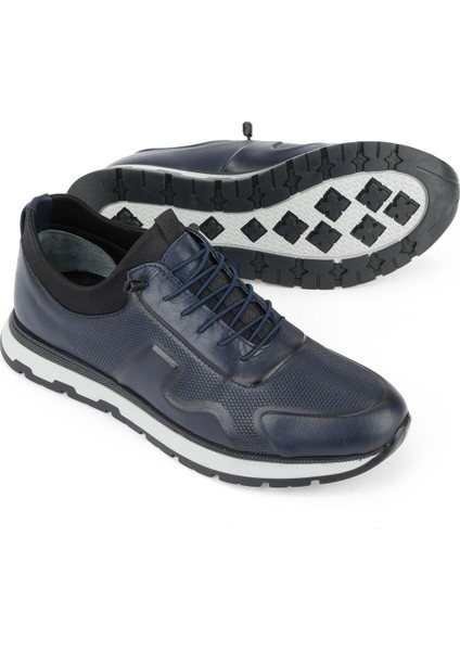 , Erkek Hakiki Deri Sneaker 1531037Z2411 Lacivert fırsatları