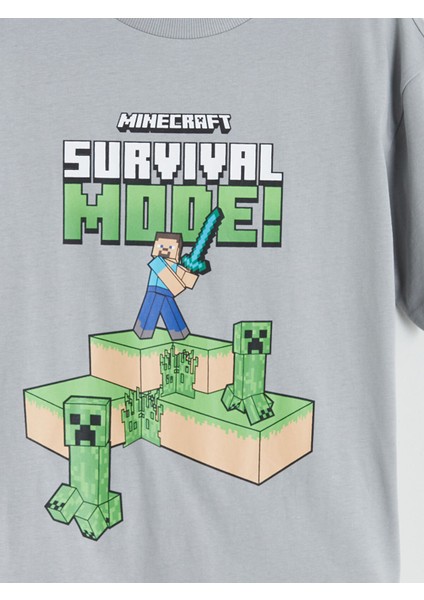 Yeni Sezon Minecraft Baskılı Erkek Çocuk Tişört indirimleri
