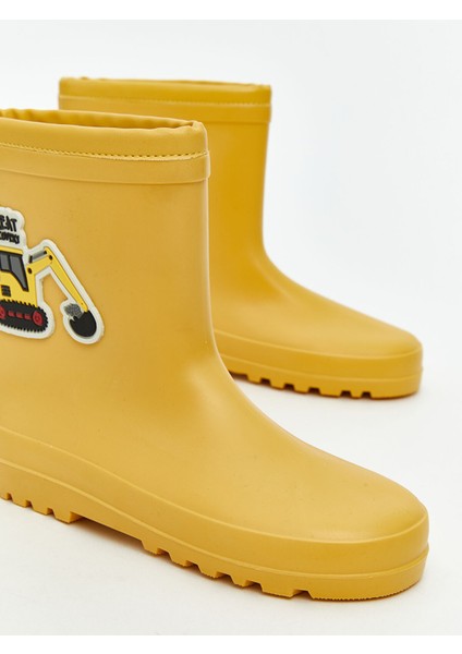 Yeni Sezon Iş Makinesi Baskılı Erkek Çocuk Yağmur Botu modelleri