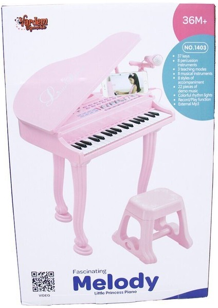 BAO-1403-0213 Pink 37 Tuş Büyük Pembe Piyano Mp3 ve Mikrofonlu modelleri