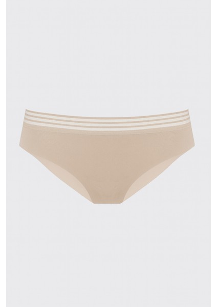 Sütlü Kahve Barbara Dikişsiz Normal Bel Külot