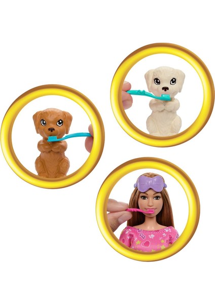 HXN01 Barbie ve Köpekçikleri Pijama Partisi