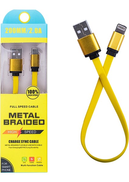 Iphone 13-12-11 8-7 20CM Kısa Şarj USB KABLO-(1903)