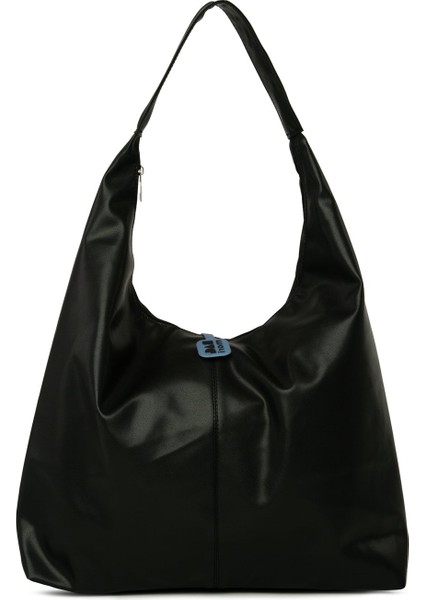 Siyah Yumuşak Dokulu Oval Maxi Boy Omuz Çantası modelleri