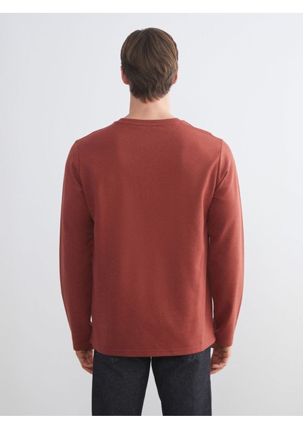 Yeni Sezon Bisiklet Yaka Baskılı Erkek Sweatshirt fırsatları