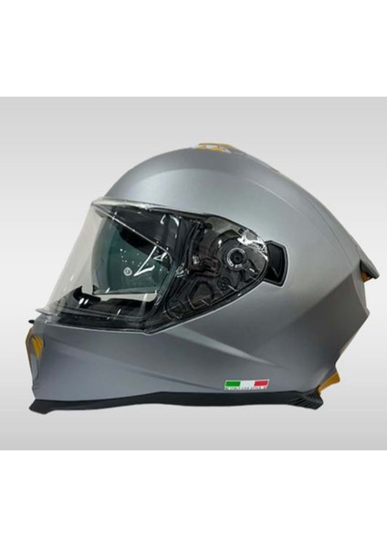 865 Fullface Motorsiklet Kaskı - Mat Gri - Xl