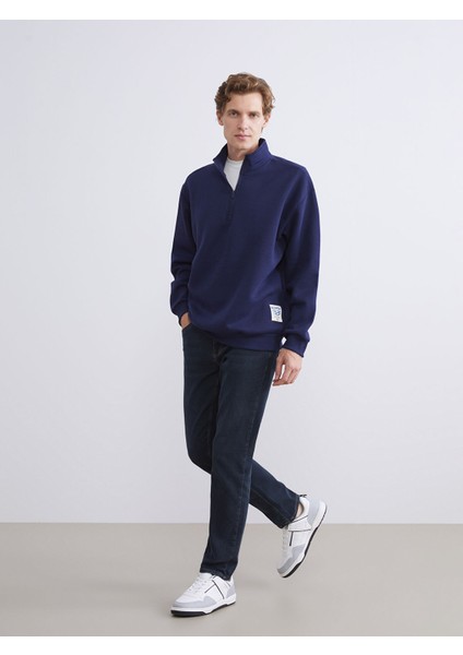 Yeni Sezon Fermuarlı Dik Yaka Uzun Kollu Erkek Sweatshirt fiyatları