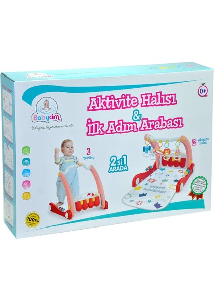 E0634 Aktivite Halısı Ilk Adım Arabası Pembe