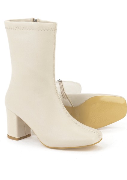 , Kadın Topuklu Bot 1531044Z4007 Bej fırsatları