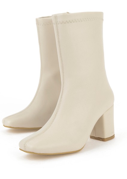 , Kadın Topuklu Bot 1531044Z4007 Bej indirimleri