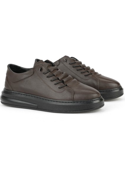 , Erkek Hakiki Deri Sneaker 153423Z73 Kahve fiyatları