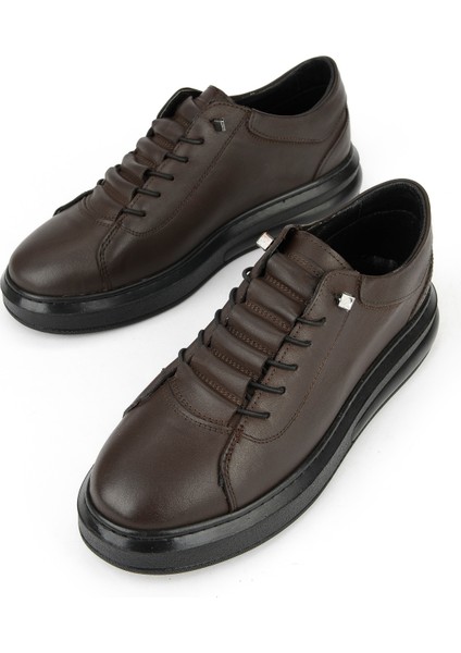 , Erkek Hakiki Deri Sneaker 153423Z73 Kahve indirimleri