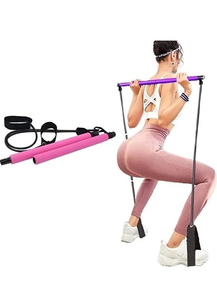 Portable Studio Pilates Jimnastik Egzersiz Çubuğu Pilates Squat Egzersiz Barı