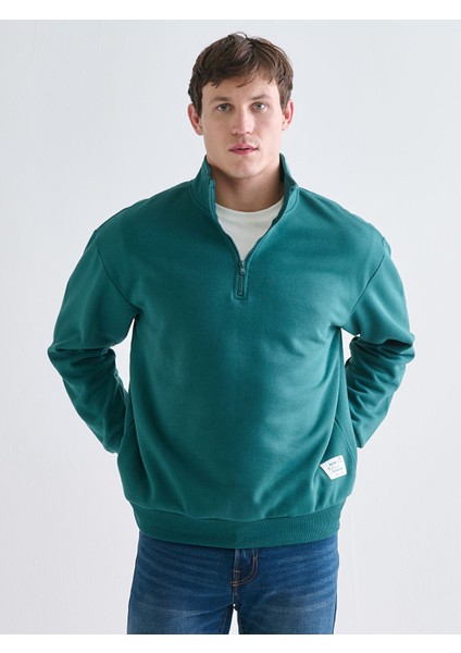 Yeni Sezon Dik Yaka Erkek Sweatshirt