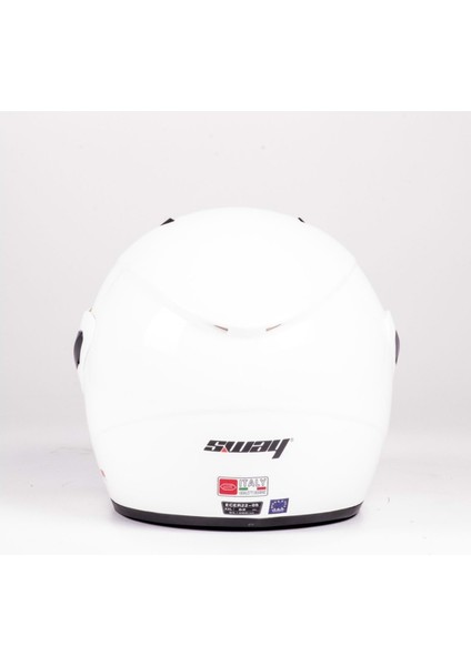 702B Vizörlü Yarım Kask Beyaz Small fiyatları