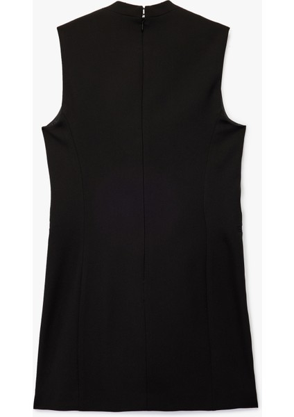 Kruvaze Yaka Kuşak Detaylı Kolsuz Mini Elbise indirimleri