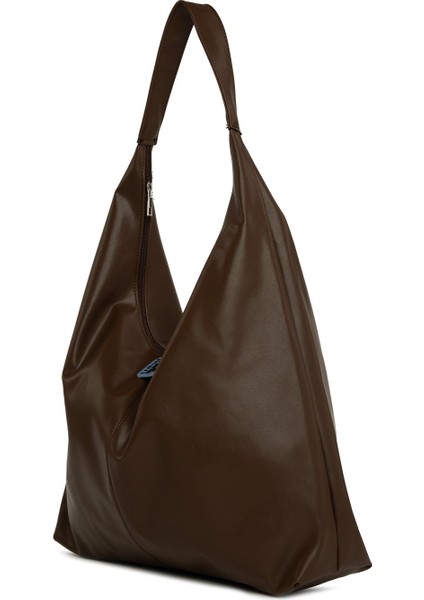 Kahverengi Yumuşak Dokulu Oval Maxi Boy Omuz Çantası fiyatları